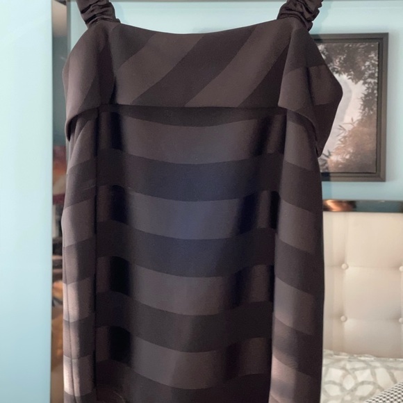 REBECCA VALLANCE Dolores Striped Satin Camisole Bias Straight Neck Ruffle Sz XS - Picture 3 of 12